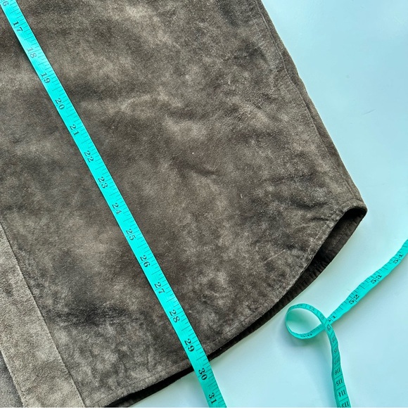 Vintage Suede Leather Shacket Jacket Brown Womens Size Medium - Picture 8 of 9